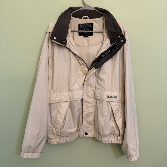Pacific Trail Cream Outerwear men’s jacket wind breaker hooded size XL - Picture 1 of 11